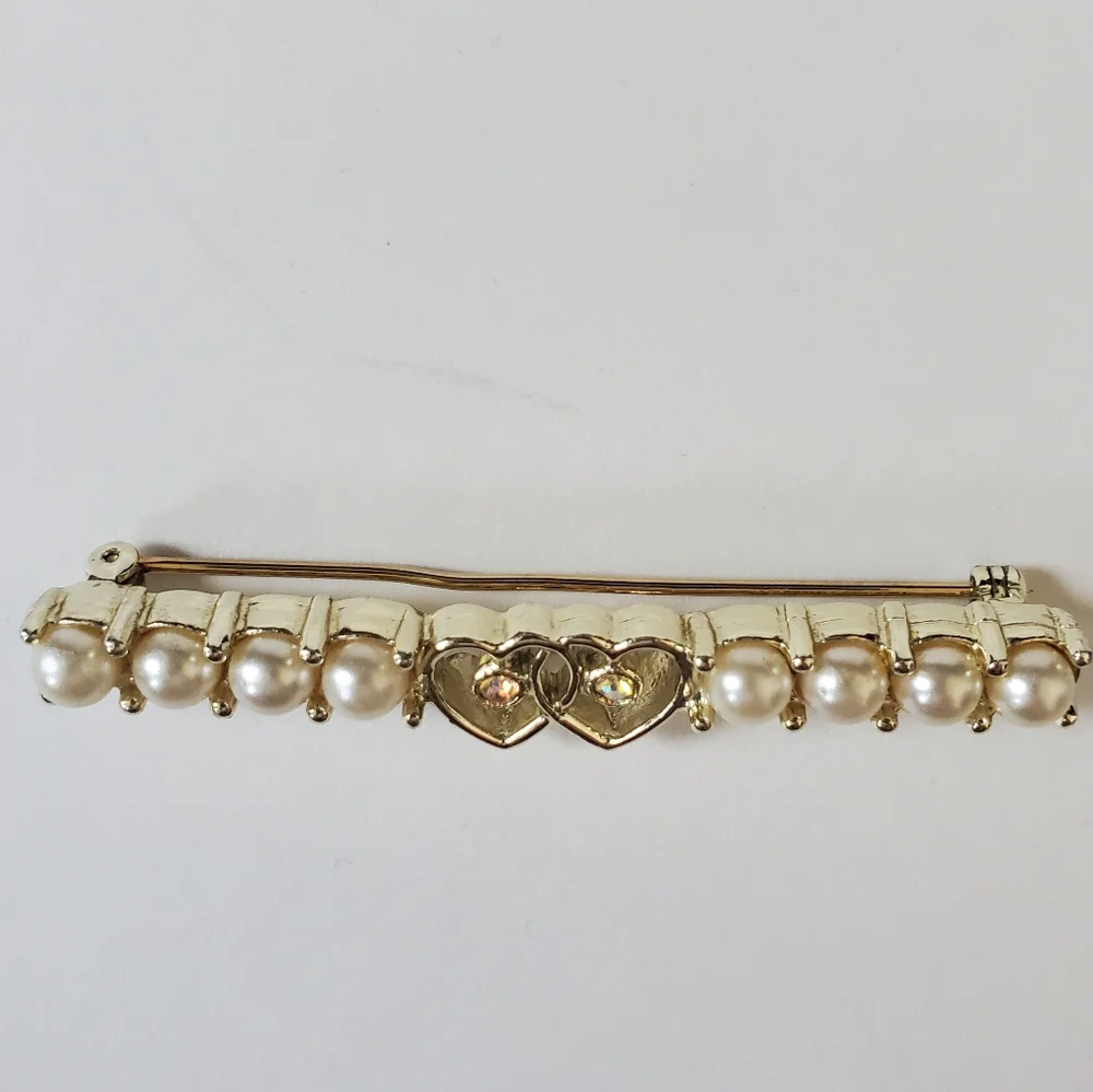 Vintage Sarah Coventry Brooch Pin Costume Jewelry Faux Pearls 50s 60s Retro